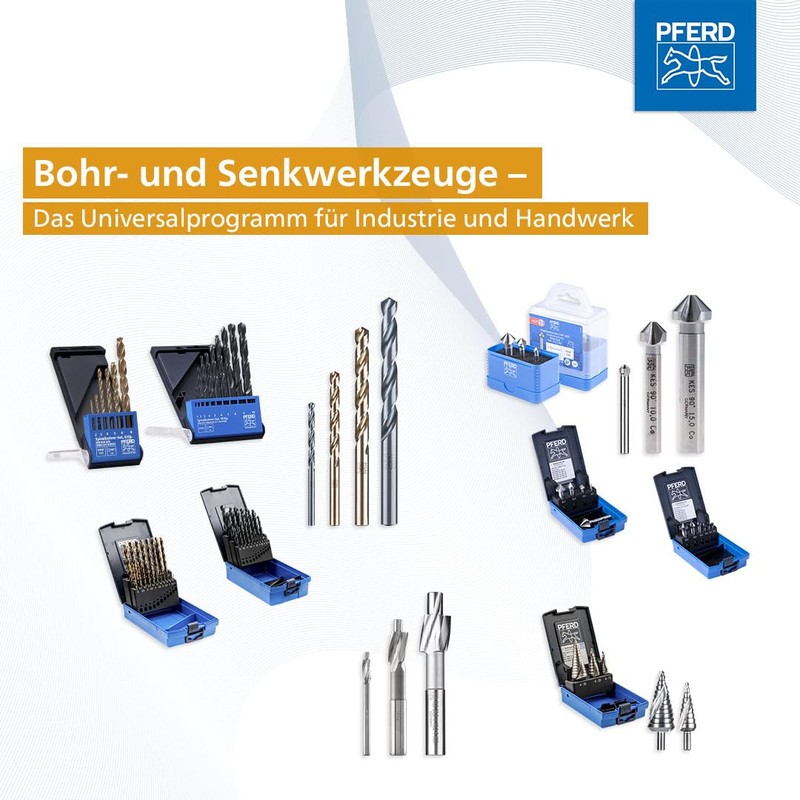 PFERD Twist Drill Bit Set INOX, 19 Pieces, Diameter 1–10