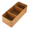 Hipiwe Seagrass Storage Basket with 3 Section, Hand-Woven Wicker Bathroom