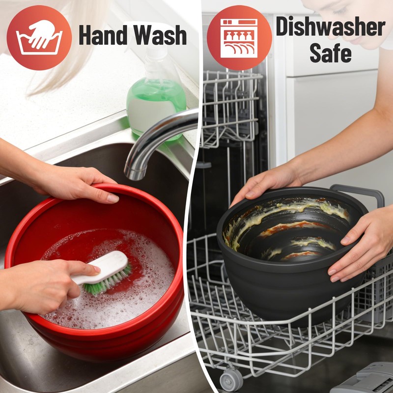 3-Pack Silicone Bowl Liners & Lids for KitchenAid Tilt-Head 5