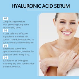 Hyaluron Serum Set, Hyaluronsäure-Gesichtspflege, Hyaluronsäure-Serum Für Gesicht, Improves Facial Lines And Wrinkles For All Skin Types Roller essence
