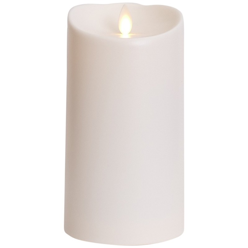 Luminara Outdoor Flameless Candle: Plastic Finish, Unscented Moving Flame Candle