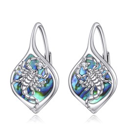 KZX Scorpio Earrings 925 Sterling Silver Horoscope Zodiac Earrings Constellation Earrings Birthday Gifts for Women October November