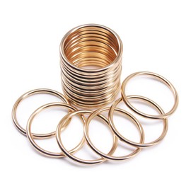 Jamsinmu Metal Ring Robust O-Rings Multi-Purpose for DIY Accessories, Belt and Dog Leads Craft Accessories Gold 40 mm