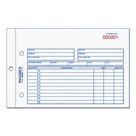 Rediform 7L721 Invoice Book, 5 1/2 x 7 7/8, Carbonless Duplicate, 50 Sets/Book