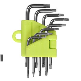 LIHAO 8x Allen Key Set Torx Key Angle Keys Star Shaped TX Key with Folding Holder