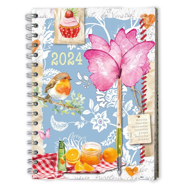 Daphne's Diary Agenda 2024, creative and interactive diary with stickers,