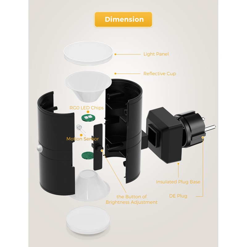 LOHAS-LED Night Light with Motion Sensor, 1 Piece, Night Light