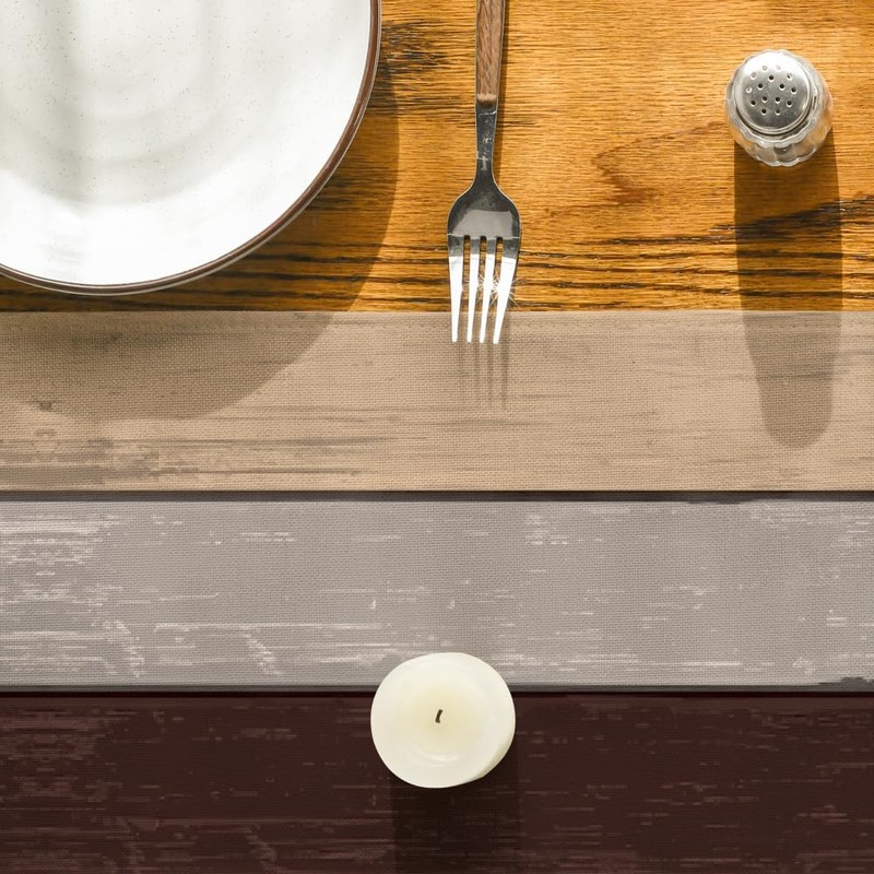 Artoid Mode Brown Retro Rustic Wood Texture Table Runner, Seasonal