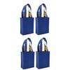 CYMA Reusable 2 Bottle Wine Tote- 4 Pack (Royal Blue)