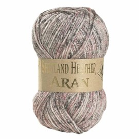 WoolCraft Shetland Heather Aran Knitting & Crochet Yarn, Great Value Yarn Available in 15 Tweed Effect Aran Colours, 75% Acrylic & 25% Wool, 200 Metres, 100g Balls, Pack of 3, Calluna