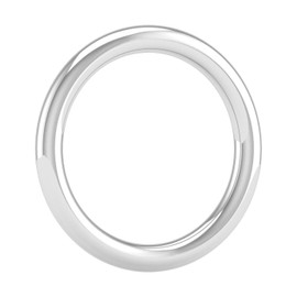 950 Platinum 2.5 mm Plain Wedding Band (Ring Size 5)