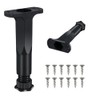 FUWIND 2pcs Adjustable Black Plastic (PP) Rectangular Furniture Legs, 5.9-8.86