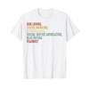Dog Loving Coffee Drinking Book Reading Social Justice T-Shirt