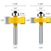 1/4 Inch Shank Rabbet Router Bit 1/4", 3/8", 1/2" Cutting