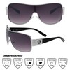 Khan Gearbox - Squared Curved One Piece Shield Sunglasses (Smoke