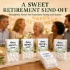Retirement Favor Stickers for Mint Boxes: 80 Fold-Over Paper Stickers