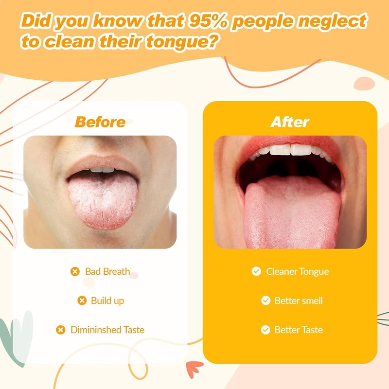 2 cepillos para lengua, resistentes, reutilizables, de acero inoxidable, herramientas