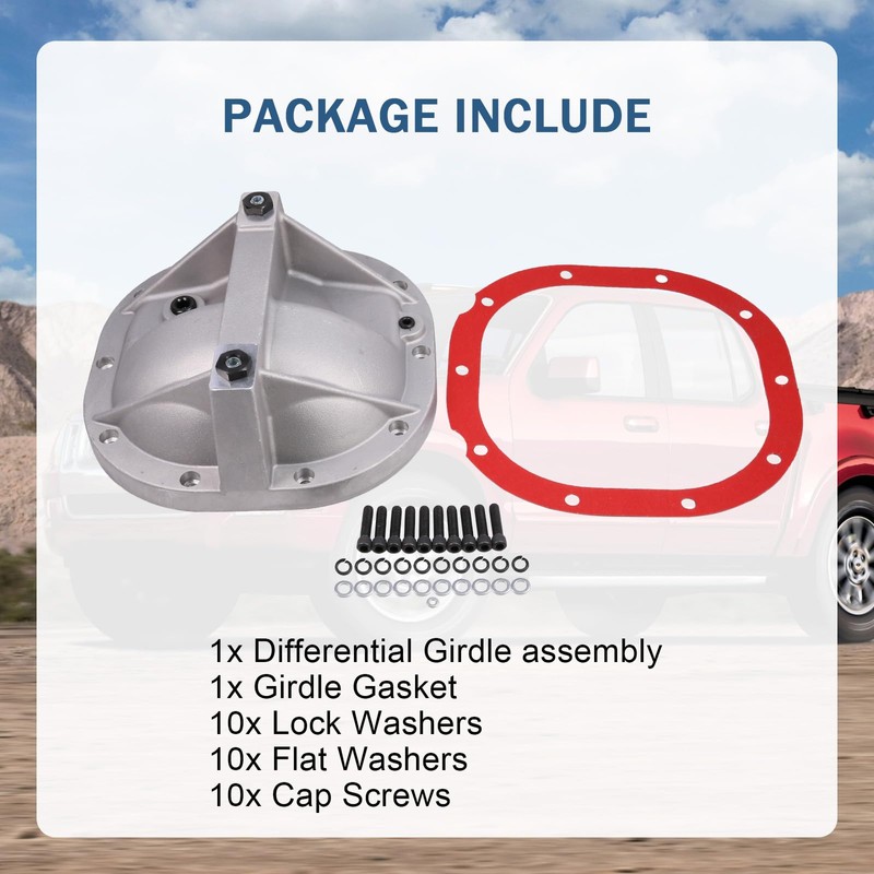RALBDX 8.8 Differential Cover Rear End Girdle System Compatible with