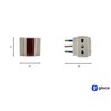 Gloca Set of 3 Adattatori 2 Prese 10/16A Con Spina