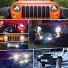 Unbranded Pair 7" inch Round LED Headlight DOT High-Low Beam