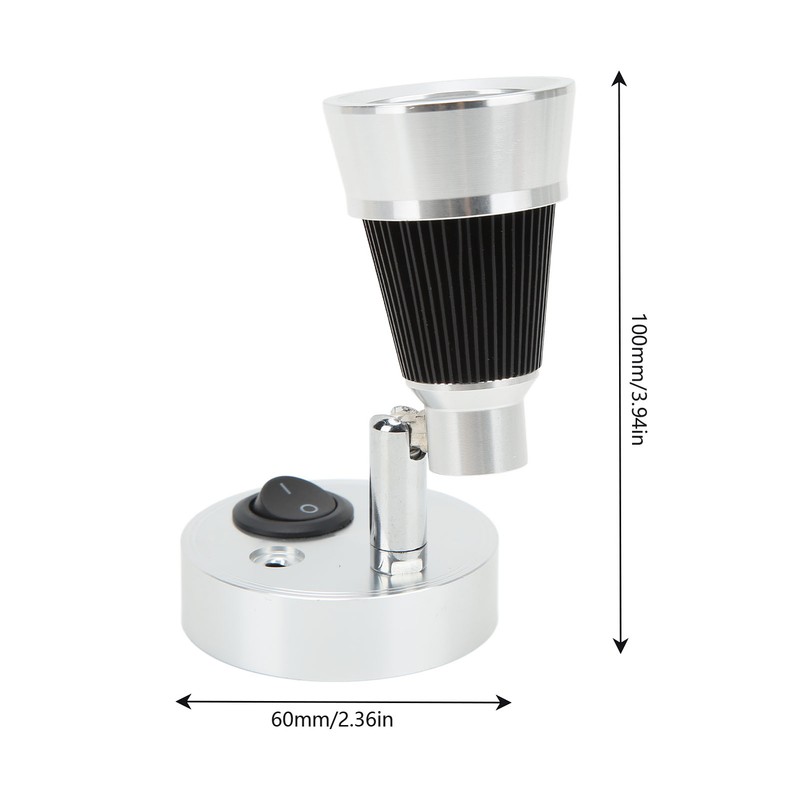 LED Swivel Reading Light 90° Adjustable RV Spotlight Interior Lighting