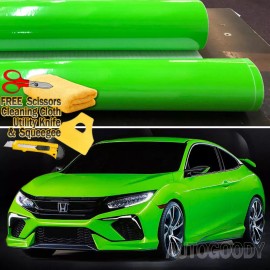 AUTOGOODY 24" x 60" Super Gloss Green Vinyl Film Wrap Sticker Air Bubble Free 2ft x 5ft