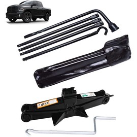 Autofu Spare Tire Tool Kit OEM for Dodge Ram 1500 2002 to 2015 Replace for RTW7K442 and 2 Ton Scissor Jack Wheel Tools Set 3-Year Guarantee