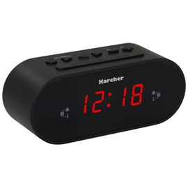Karcher UR 1030 Clock Radio (PLL Radio, Dimmable Display, Dual Alarm) Black, Standard