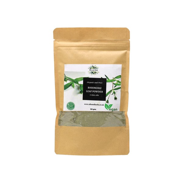 Natural Bhringraj Leaf Powder - False Daisy -100% Pure, Clean and Natural- Food Grade (100)