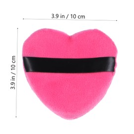 Baluue Set of 4 Heart Shaped Cotton Makeup Powder Puff for Facial Application Natural Look Gentle on Skin