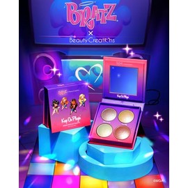 Beauty Creations X Bratz  Paleta de Iluminadores Keep On Playin 4 Tonos  Polvo de Alta Pigmentacin y Acabado Luminoso                                 