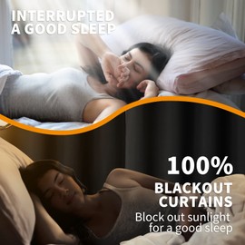 YoungsTex Dark Grey Insulated Total Blackout Curtains for Bedroom, Grommet Full Room Darkening Thermal Black Out Window Drapes for Short Living Room Privacy with Thick Layer, 2 Panels, 42 X 63 Inch