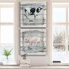 Renditions Gallery Farmhouse Collage Cow and Pig Wall Art, Premium