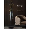 BUZUYE Coat rack,Coat rack freestanding with gold hooks,Entryway metal coat