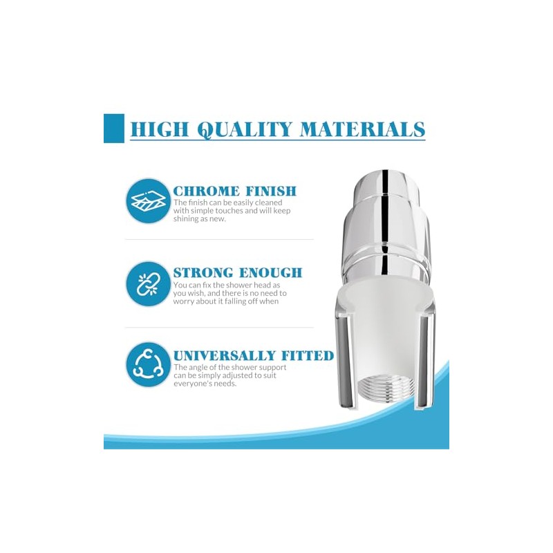 Adjustable Handheld Shower Head Holder Bracket Easy Wall Mount Shower