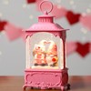 Gorrzai Valentines Day Snow Globe Gnome Snow Globe Lantern, Lighted
