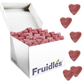 Fruidles Valentine's Coated Cinnamon Jelly Hearts, Delicious Gummy Candy, Fun and Festive Holiday Gummi Snacking (5 Pounds)