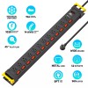 CRST 12 Outlets Heavy Duty Power Strip 1875W Surge Protector