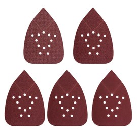 50 pcs Mouse Sander Paper,12 Holes Sander Sheets Hook and Loop Sandpaper Assorted 60/80/120/180/ 220 Grits, Mouse Sanding Pads for Black and Decker Detail Palm Sander