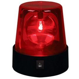 LED 360 Rotating DJ Flashing Stage Effect Battery Powered Strobe Light - Disco Party Rotating Lamp (Red, 1pc)