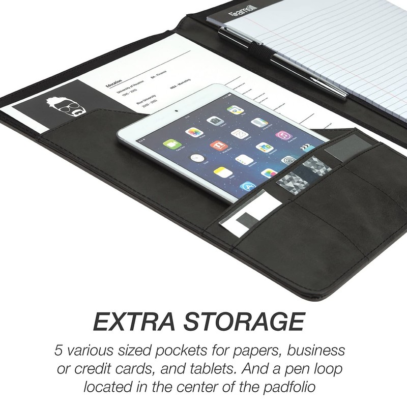 Samsill Two-Tone Padfolio, Resume Portfolio, Business Portfolio, with 8.5 x