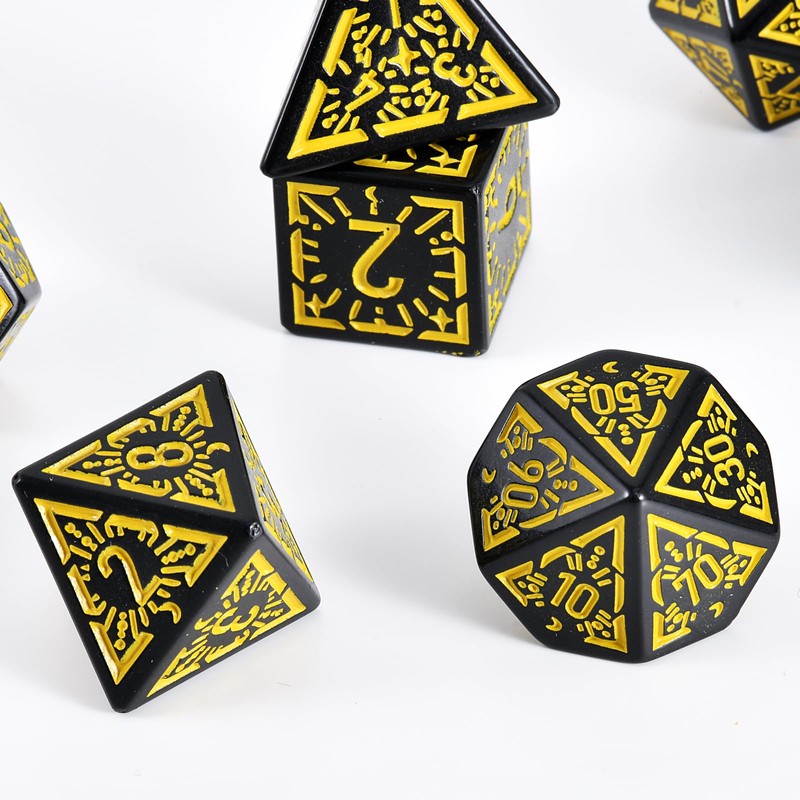 FLASHOWL Clock Dice DND Dice Stars and Moon Dice W20
