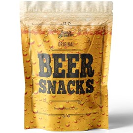 Beer Snacks Nuts Bar Mix - Gourmet Snack for Beer Lovers - Mix of Smoked Almonds, Pretzels, Honey Roasted Peanuts, Spicy Peanuts, and Toffee Peanuts Pub Mix