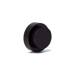 EVI Herrajes Wall Mounted Door Stop,Black Laquered - Black Rubber,24x14mm,04020524TPMNG