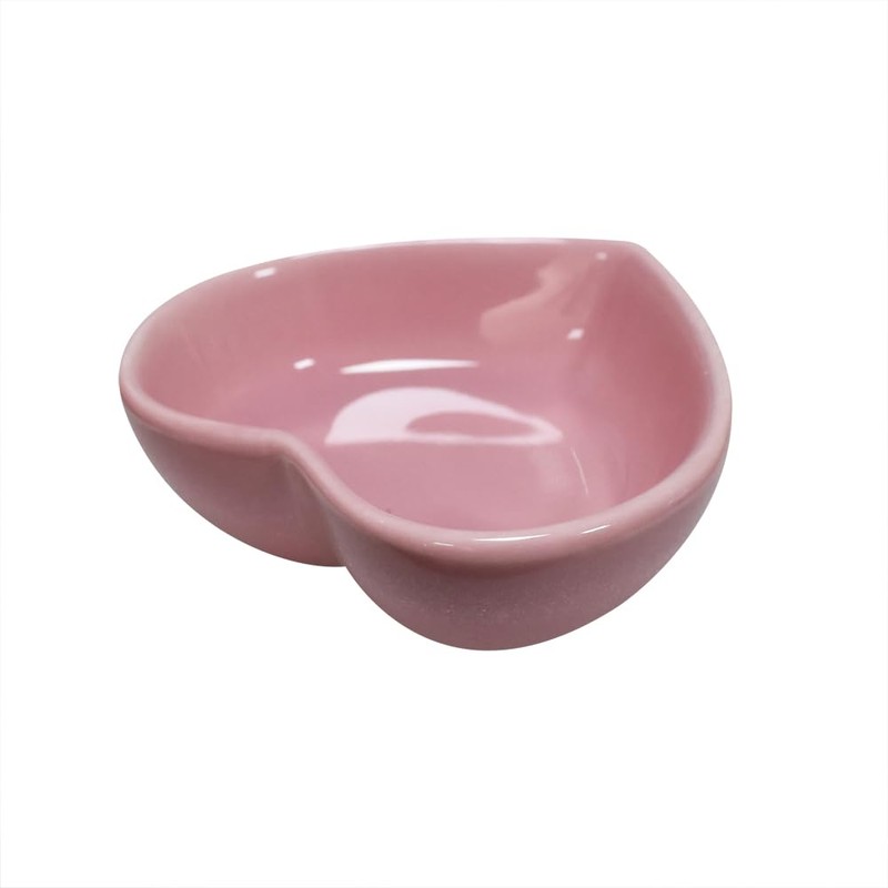 Lotatheta Pink 6 pcs Soy Sauce Dish Heart Shaped Porcelain