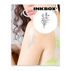 Inkbox Temporary Tattoos, Semi-Permanent Tattoo, One Premium Easy Long Lasting, Water-Resistant Temp Tattoo with For Now Ink - Lasts 1-2 Weeks, Germinabunt, 4 x 4 in