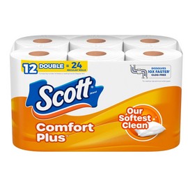 Undisclosed Scott ComfortPlus Toilet Paper, 12 Double Rolls, 231 Sheets per Roll, Septic-Saf