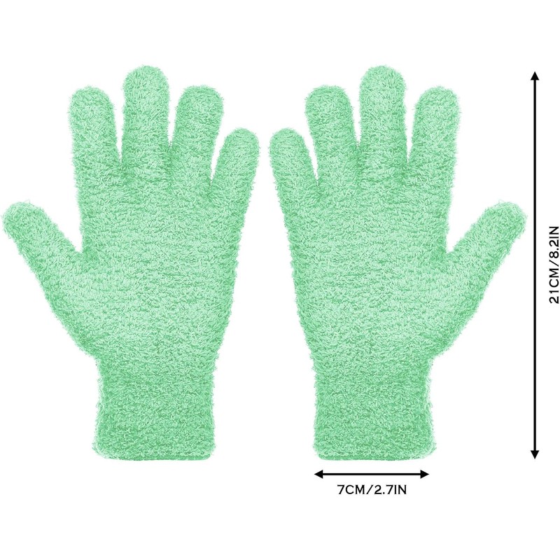 Patelai 2 Pairs Microfiber Gloves for plants Dusting Cleaning Glove