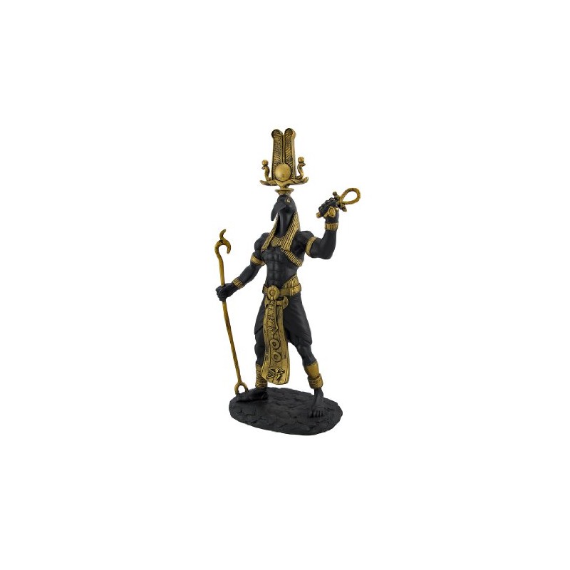 Black Thoth Egyptian God Golden Accents Statue