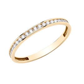 Old English Jewellers 9ct Yellow Gold 0.20CT Eternity Wedding Ring size J to S simulated Diamond (R)